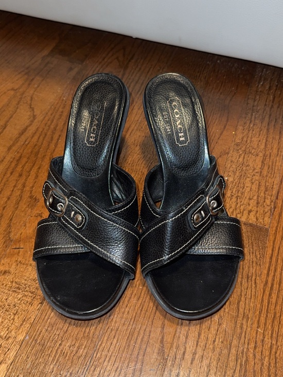 Coach Shoes - Coach Women's Black Leather Heels